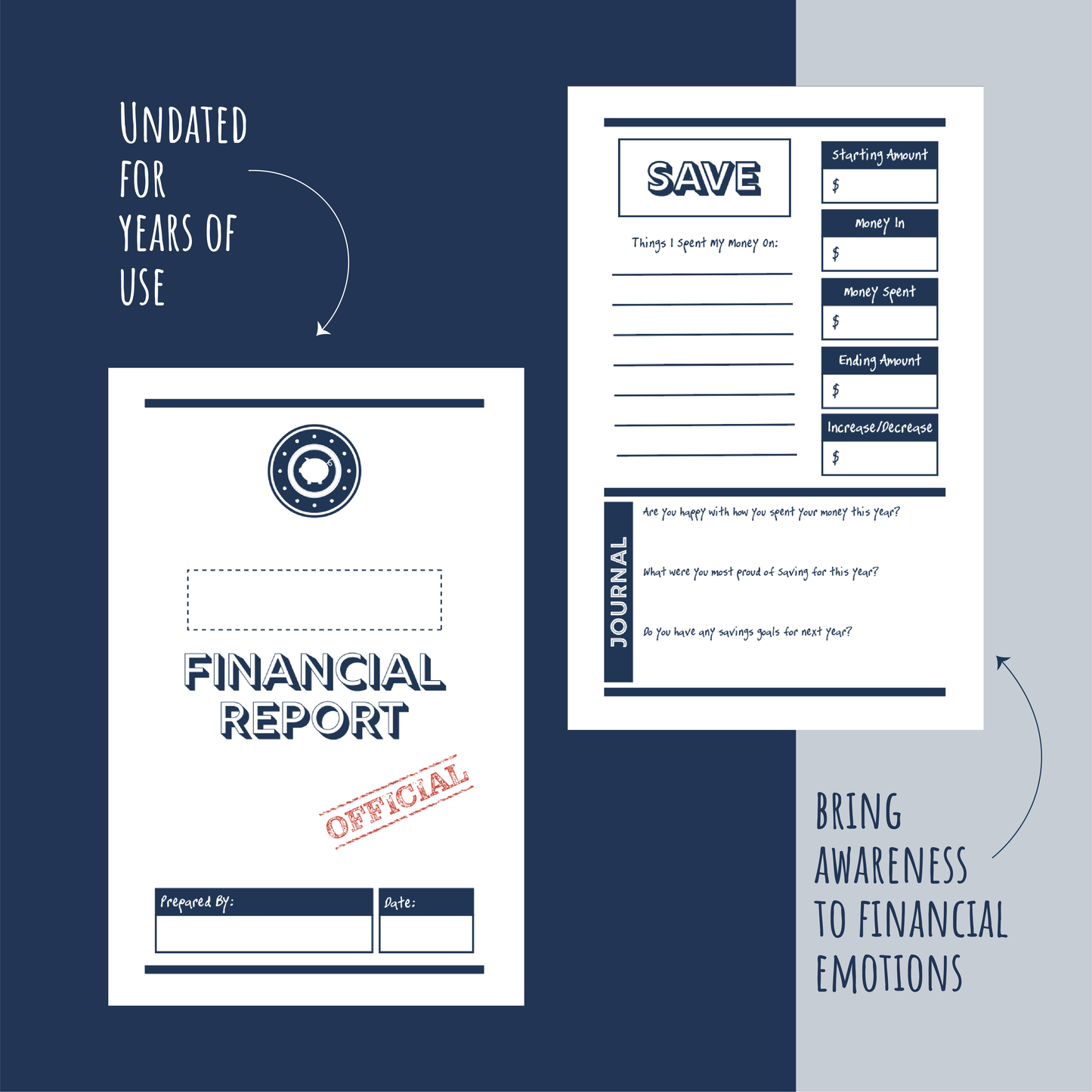 Annual Financial Report Template for Kids Printable