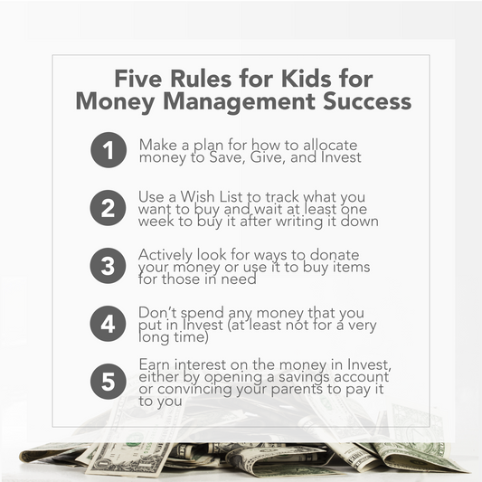Five Rules for Kids for Money Management Success