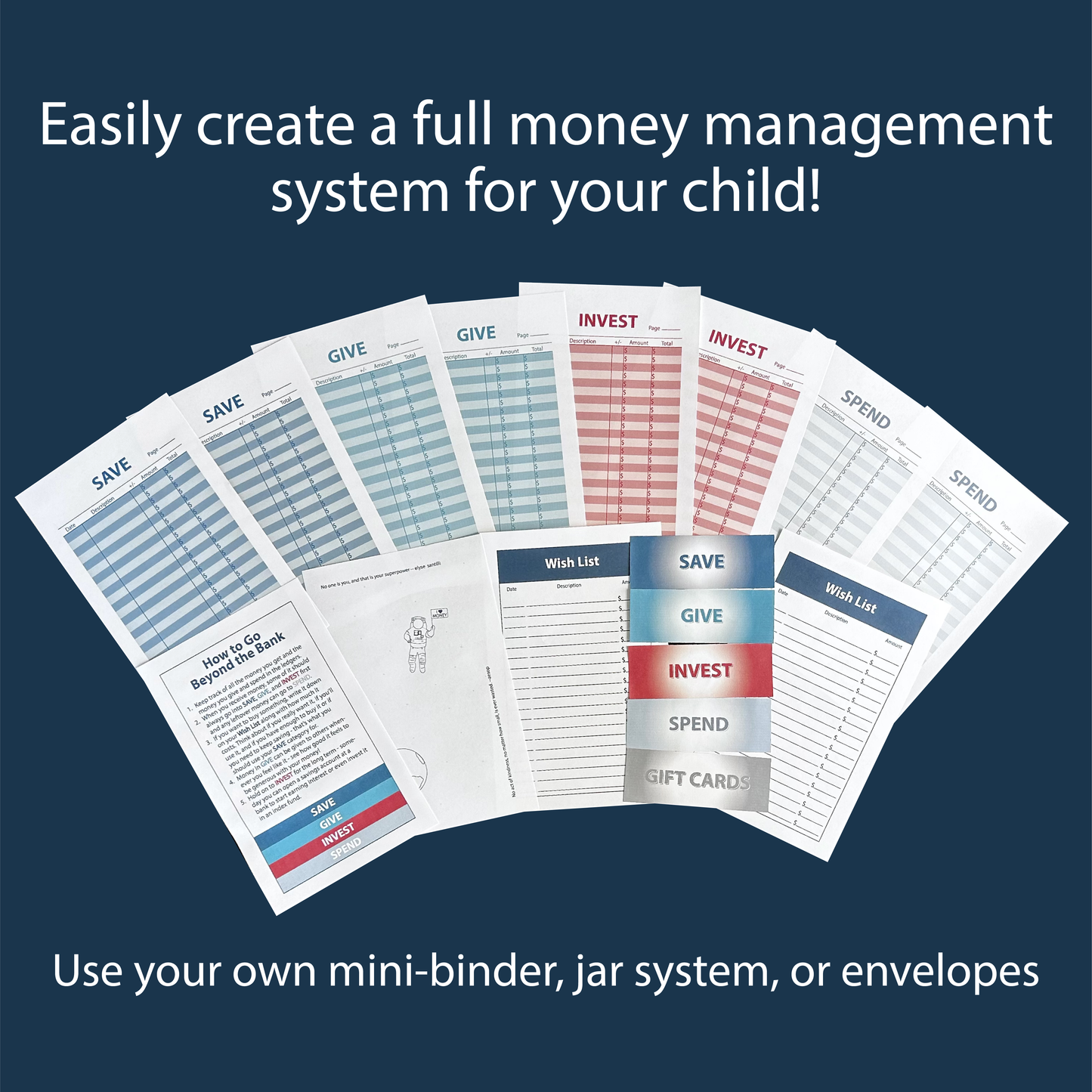 Money Management System for Teens Printable