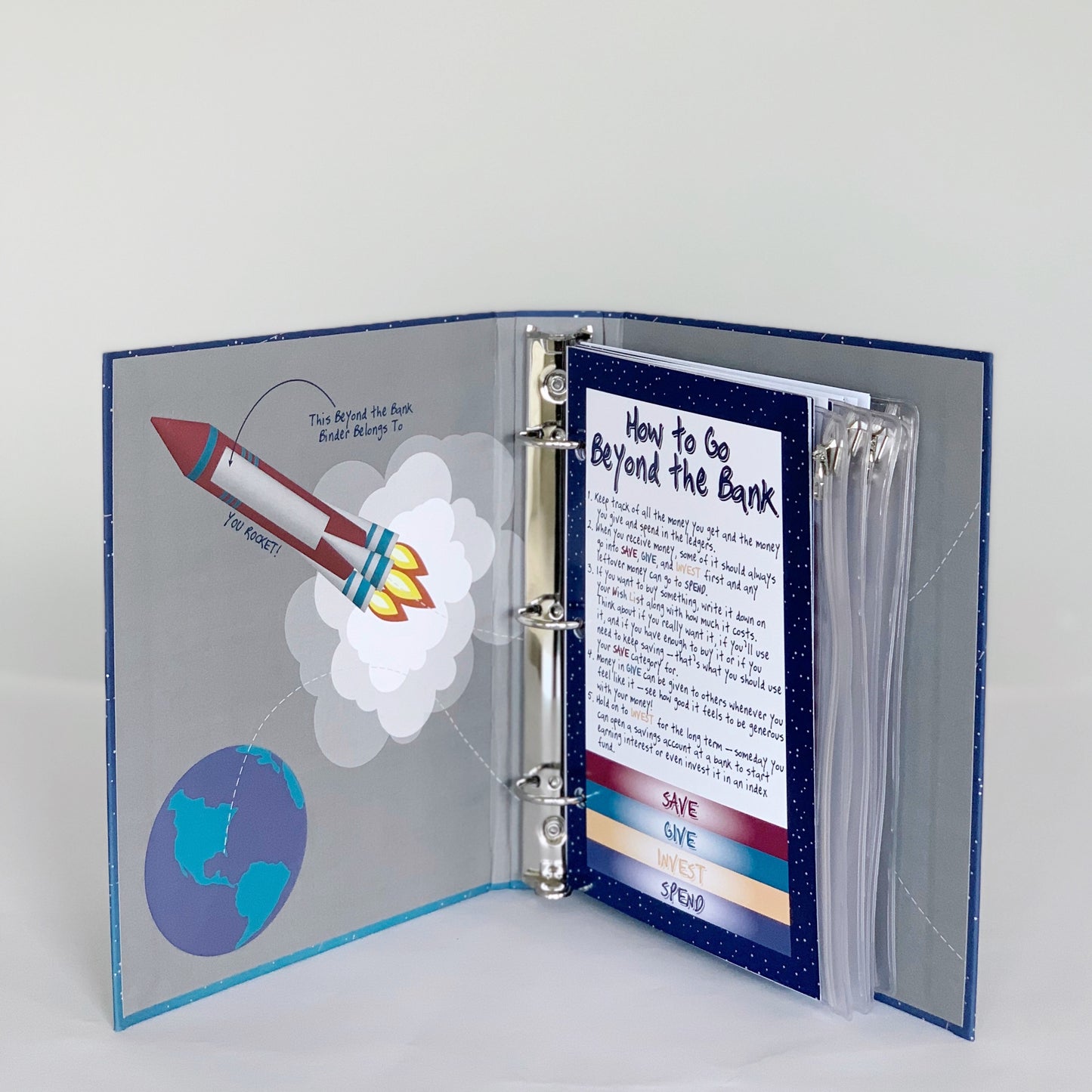 Money Management Binder for Kids - SPACE Theme